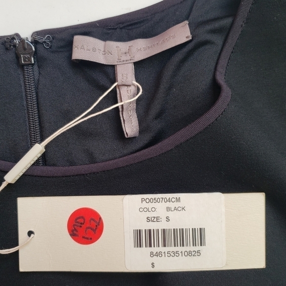 Halston Heritage Black Fit & Flare Sleeveless Mini Cocktail Dress Size Small New - Picture 8 of 9